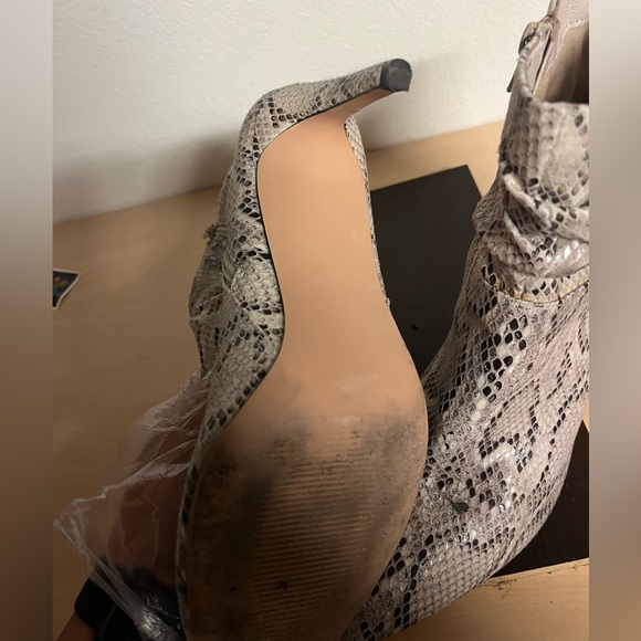 Xoxo snakeskin boots slouchy 9 heels pumps stylish designer women shoes booties - Picture 3 of 7